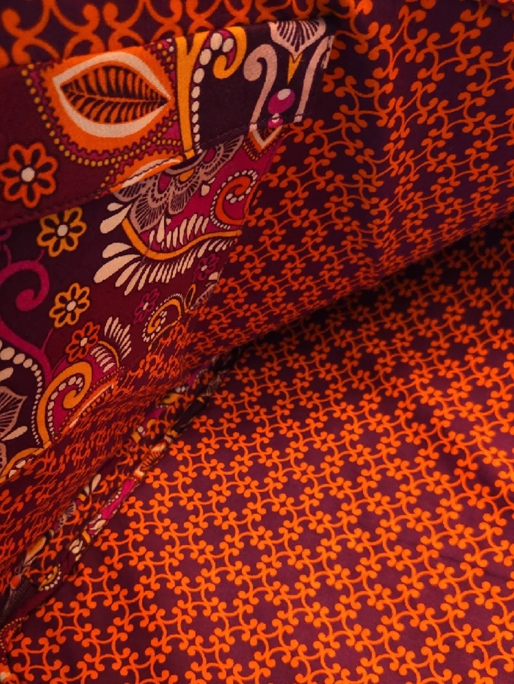 Vera Bradley Quilted Travel Pouch in Purple, Pink & Yellow Paisley NWOT